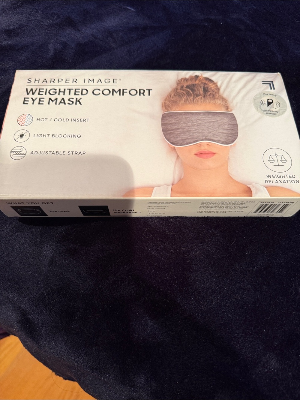 Sharper Image Gray Weighted Comfort Eye Mask